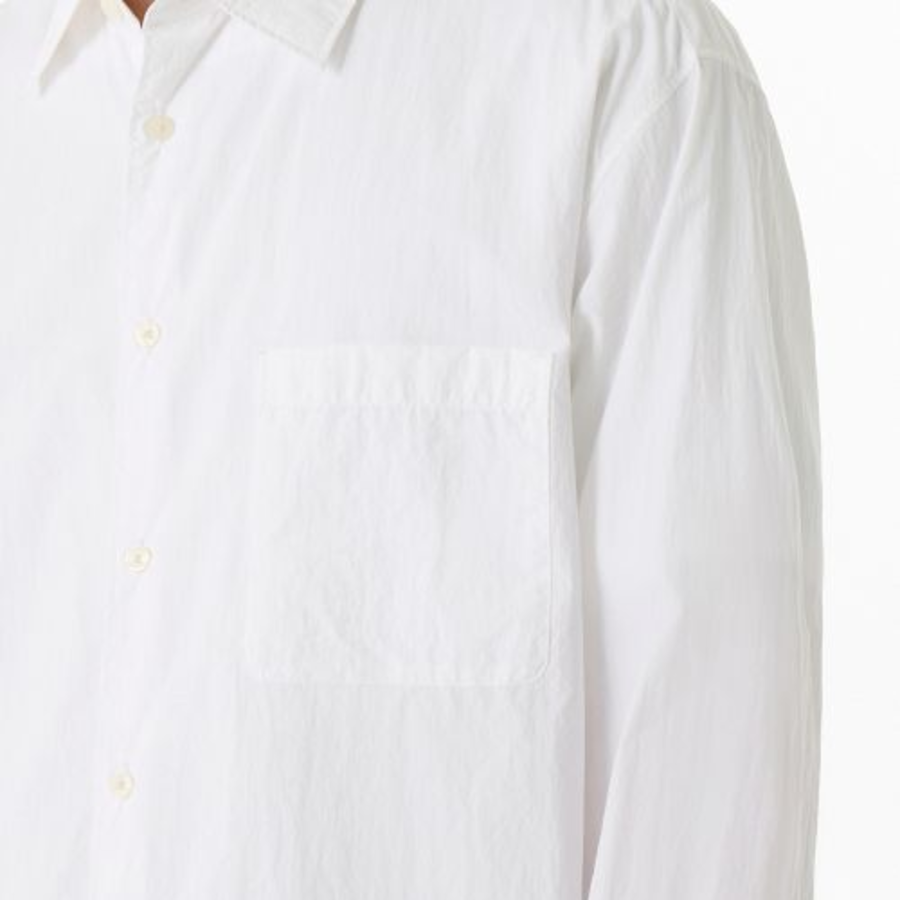 Relaxed Lightweight Nylon Shirt [White]