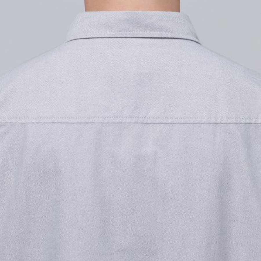 Oversized Oxford Shirt [Gray]