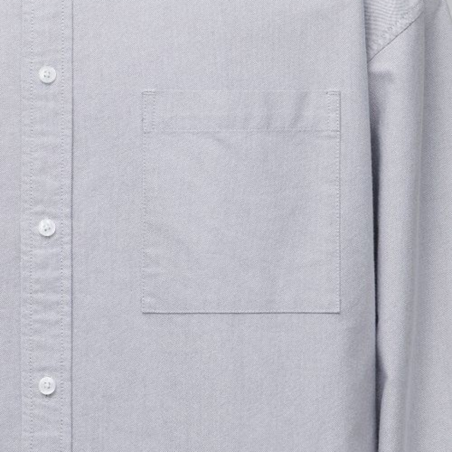 Oversized Oxford Shirt [Gray]