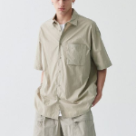 City Leisure CN Oversized Short Sleeve Shirt [Grayish Beige]