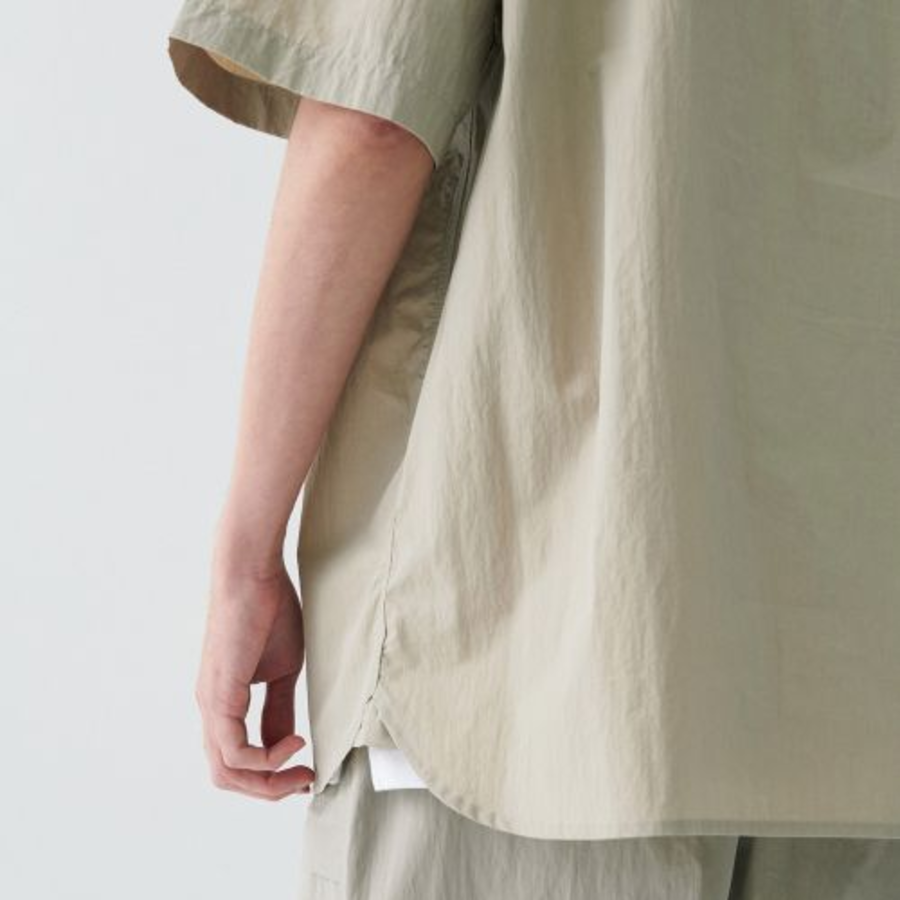 City Leisure CN Oversized Short Sleeve Shirt [Grayish Beige]