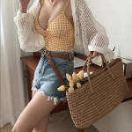 Sunset Jisa Rattan Tote — тёплая, как закат, сумка для летних образов