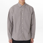 Relaxed Washed Poplin Shirt [Gray]