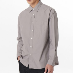 Relaxed Washed Poplin Shirt [Gray]