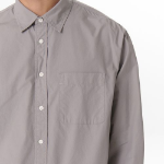 Relaxed Washed Poplin Shirt [Gray]