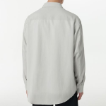 Relaxed Linen-Like Shirt [Light Warm Grey]