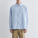 Relaxed Fit Oxford Shirt_Non Pocket [Blue]