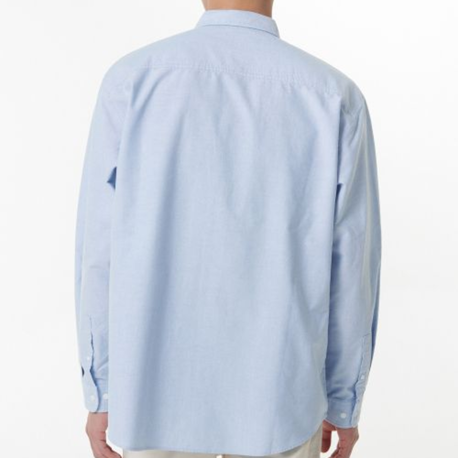 Relaxed Fit Oxford Shirt_Non Pocket [Blue]