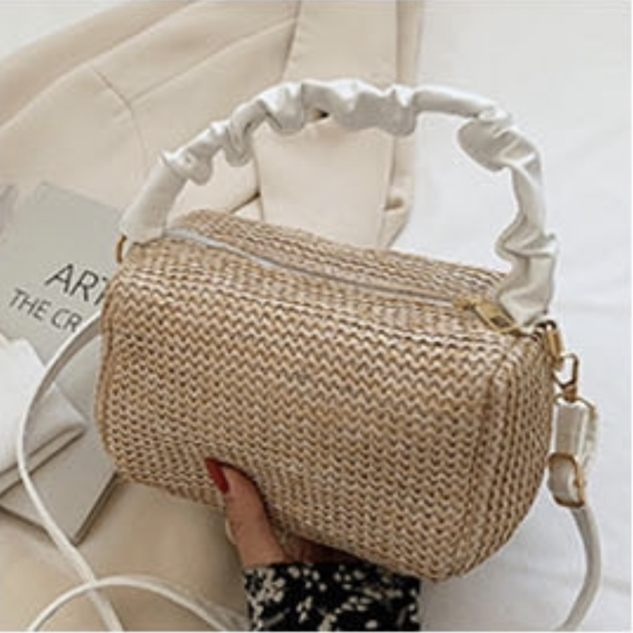 Two-Way Square Straw Tote Crossbag — лёгкость и стиль в двух вариантах ношения