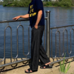 Men's Summer 3-Length Ice Cool Linen Non-Fade Two-Tuck Raw Wide Denim Pants