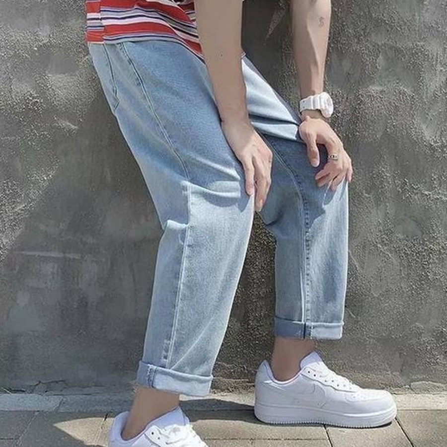 Men's Stretch Banding 9/10 Denim Pants