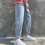 Men's Stretch Banding 9/10 Denim Pants