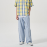 Jeoons Half-Banding Denim Pants Sky Blue