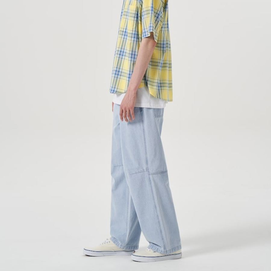 Jeoons Half-Banding Denim Pants Sky Blue