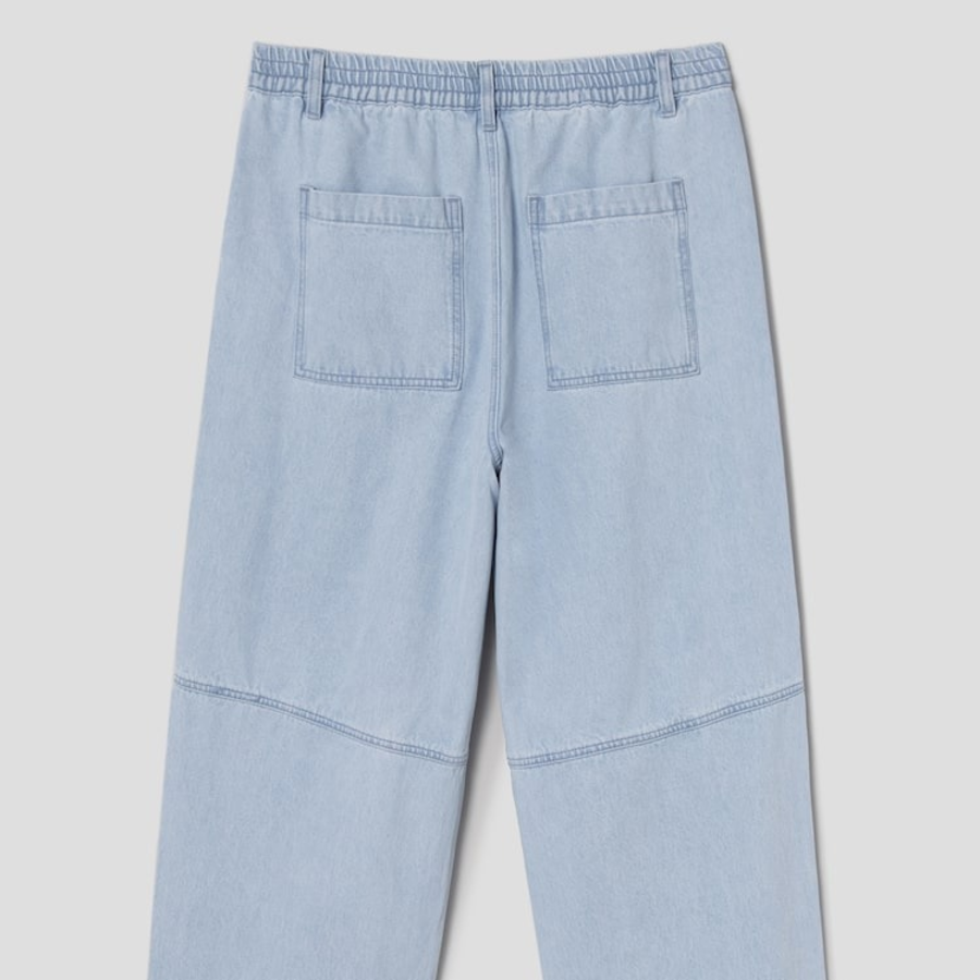 Jeoons Half-Banding Denim Pants Sky Blue