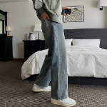 Jerte Vintage Washed Wide Denim Jeans