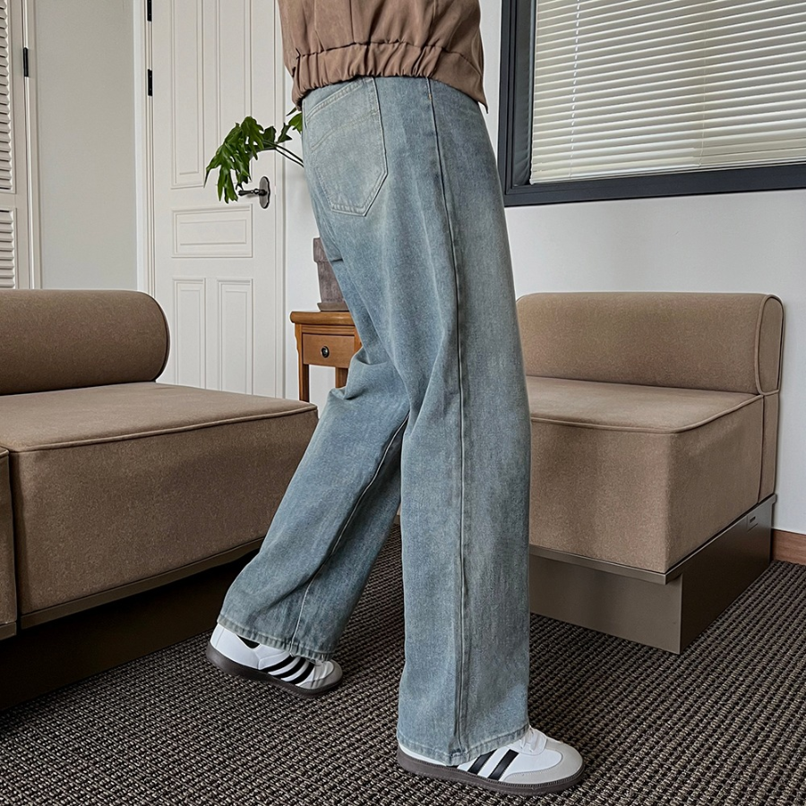 Jerte Vintage Washed Wide Denim Jeans