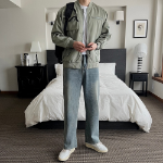 Jerte Vintage Washed Wide Denim Jeans