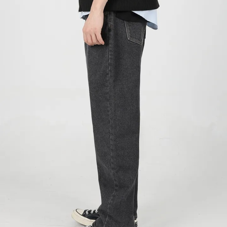 Warm Brushed Daily Straight Denim Pants