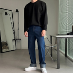 Motion 2-Color Roll-Up Denim Pants