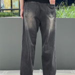 Brush Washed Double Pintuck Wide Pants