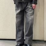 Brush Washed Double Pintuck Wide Pants