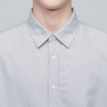 Oversized Oxford Short Sleeve Shirt [Gray]