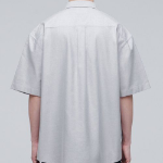 Oversized Oxford Short Sleeve Shirt [Gray]