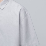 Oversized Oxford Short Sleeve Shirt [Gray]