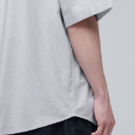 Oversized Oxford Short Sleeve Shirt [Gray]