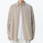 Relaxed Poplin Shirt [Ivory]