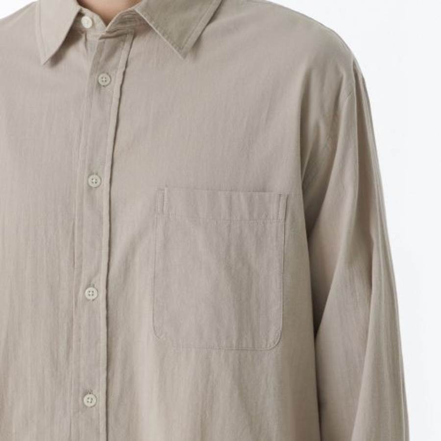 Relaxed Poplin Shirt [Ivory]