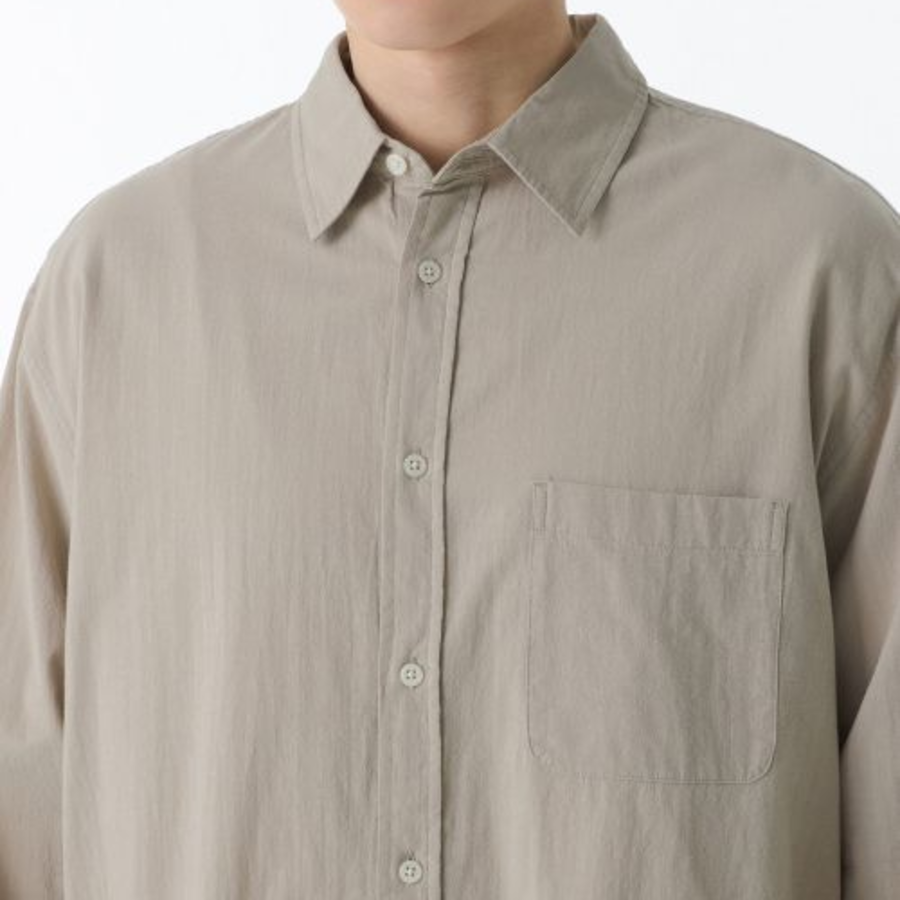 Relaxed Poplin Shirt [Ivory]