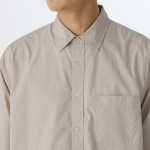 Oversized Washed Poplin Shirt [Light Beige]