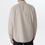 Oversized Washed Poplin Shirt [Light Beige]