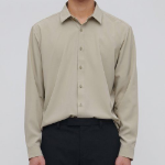 Relax Fit Silky Shirt [Light Beige]