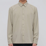 Relax Fit Silky Shirt [Light Beige]
