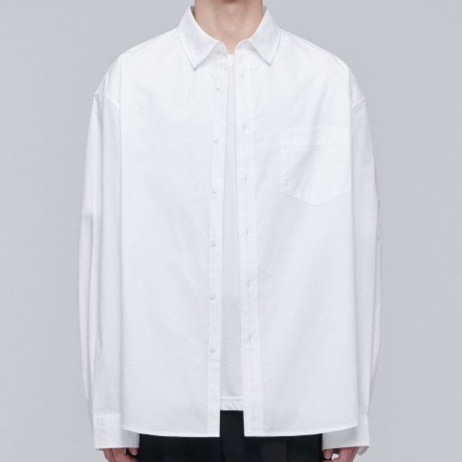 Oversized Poplin Shirt [White]