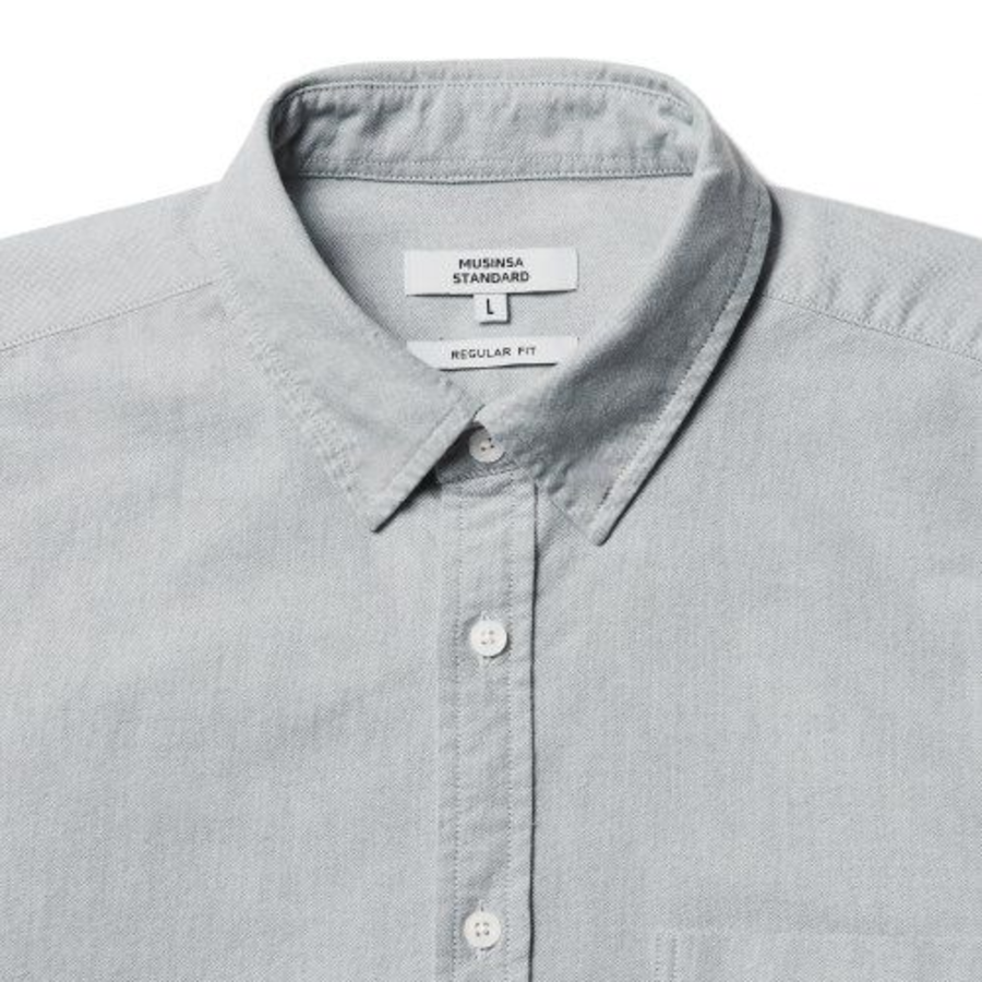 Basic Oxford Shirt [Gray]