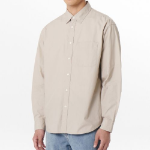 Relaxed Washed Poplin Shirt [Beige]