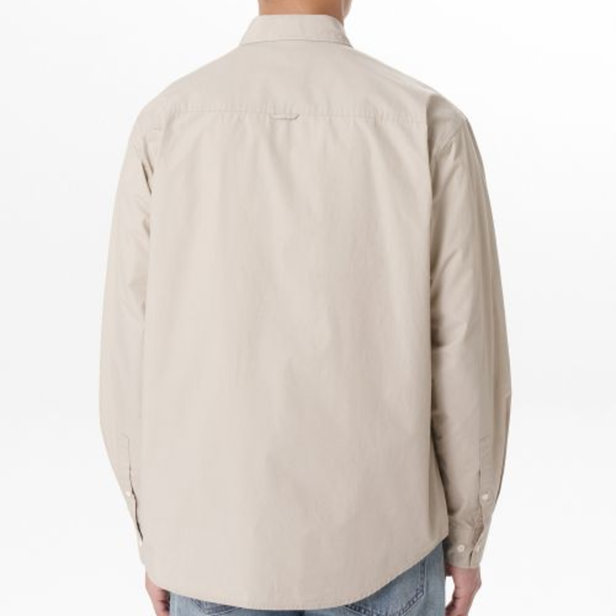 Relaxed Washed Poplin Shirt [Beige]