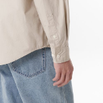 Relaxed Washed Poplin Shirt [Beige]