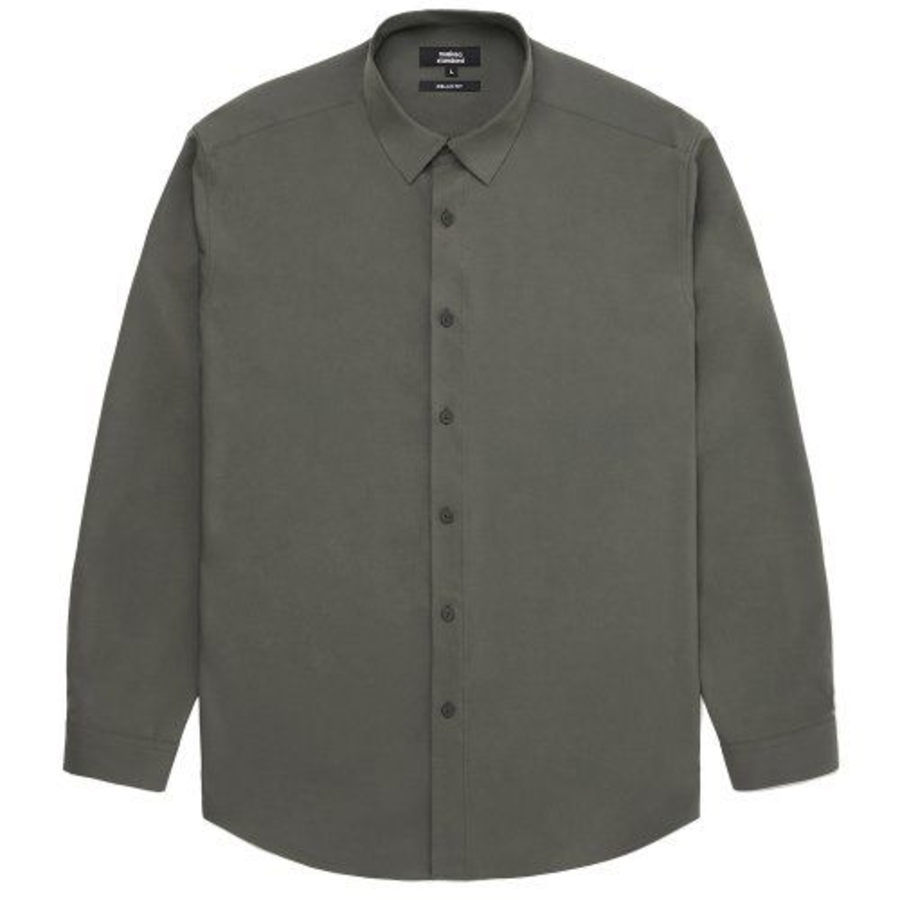 Relaxed Fit Silky Shirt [Khaki]