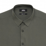 Relaxed Fit Silky Shirt [Khaki]
