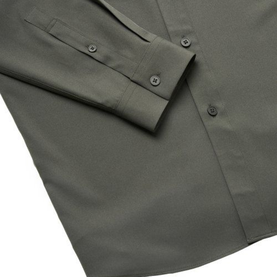 Relaxed Fit Silky Shirt [Khaki]