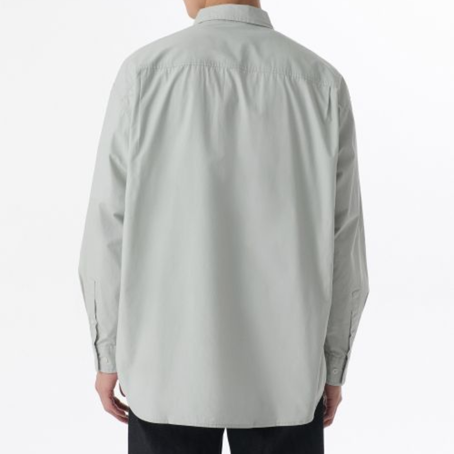 Oversized Washed Poplin Shirt [Dusty Mint]