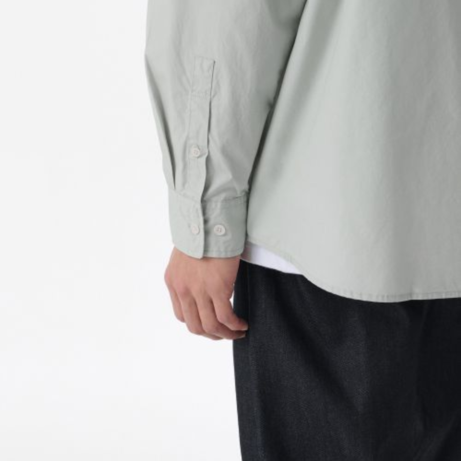 Oversized Washed Poplin Shirt [Dusty Mint]