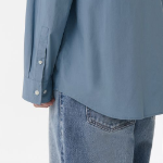 Relaxed Soft Poplin Shirt [Blue Gray]