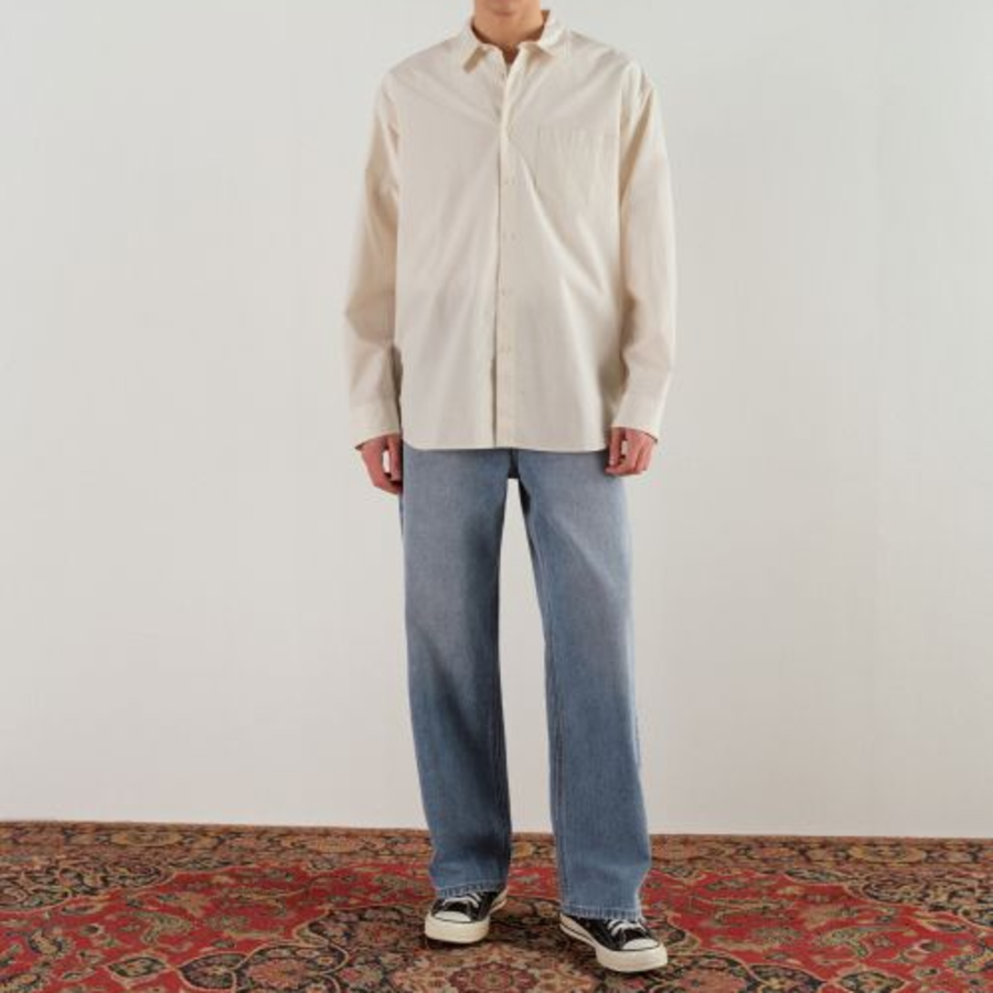 Relaxed Soft Poplin Shirt [Cream]