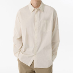 Relaxed Soft Poplin Shirt [Cream]